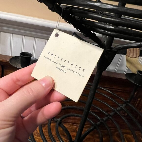 COPY - Pottery Barn Rustic Wire Taper Centerpiece - Picture 3 of 8